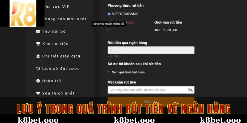 Những Lưu Ý Quan Trọng Khi Rút Tiền Tại k8bet 